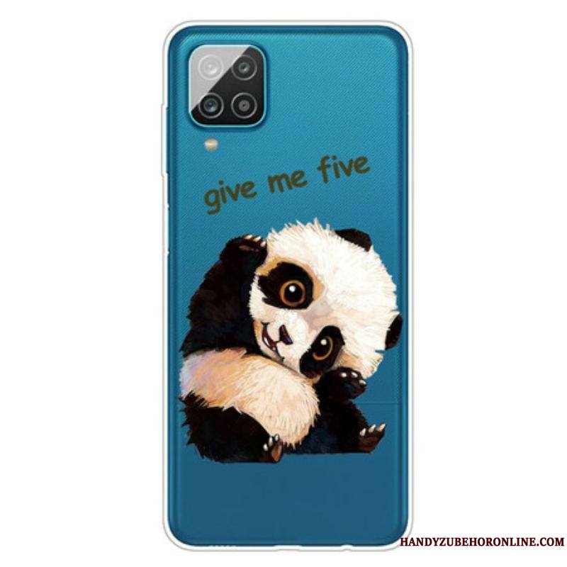 Coque Samsung Galaxy A12 / M12 Transparente Panda Give Me Five