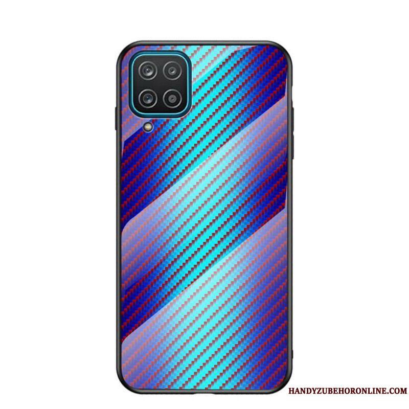 Coque Samsung Galaxy A12 / M12 Verre Trempé Fibre Carbone