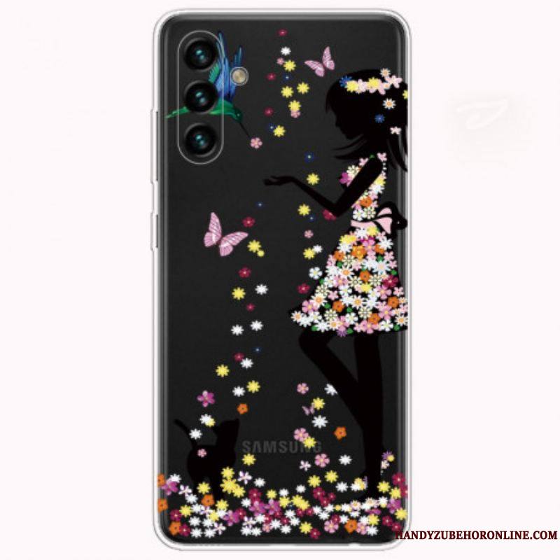 Coque Samsung Galaxy A13 5G / A04s Jolie Tête Fleurie