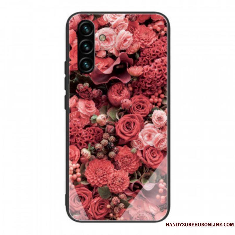 Coque Samsung Galaxy A13 5G / A04s Verre trempé Fleurs Roses
