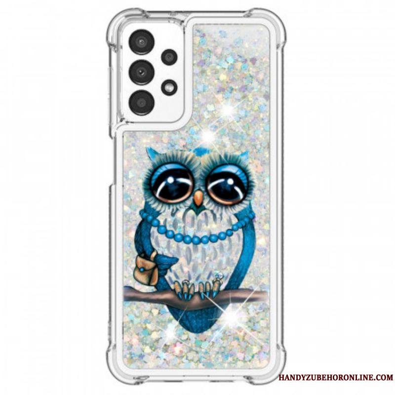 Coque Samsung Galaxy A13 Miss Hibou Paillettes