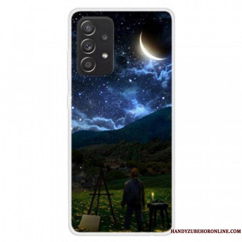 Coque Samsung Galaxy A13 Peintre Dans La Nuit