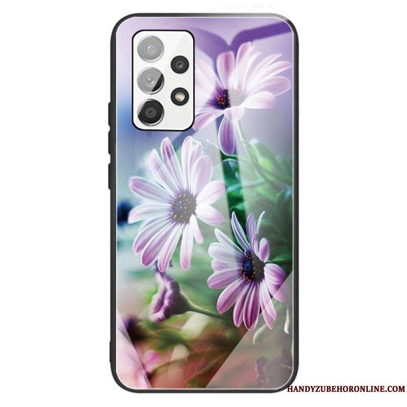 Coque Samsung Galaxy A13 Verre Trempé Fleurs