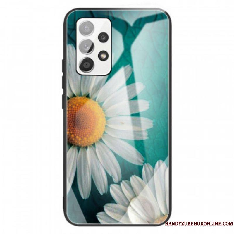 Coque Samsung Galaxy A13 Verre Trempé Marguerite