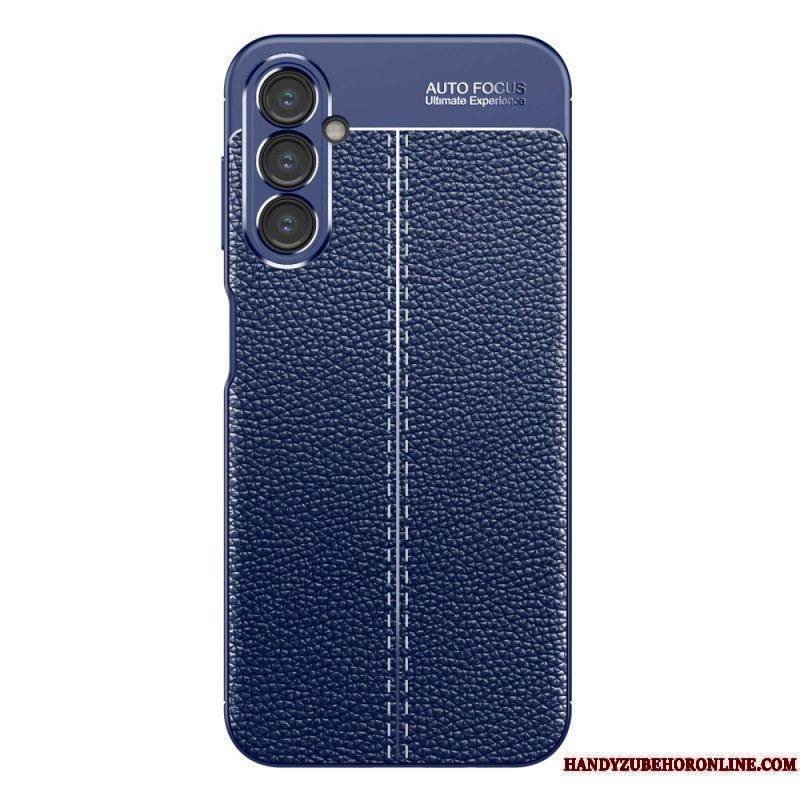 Coque Samsung Galaxy A14 5G / A14 Effet Cuir Litchi Double Line