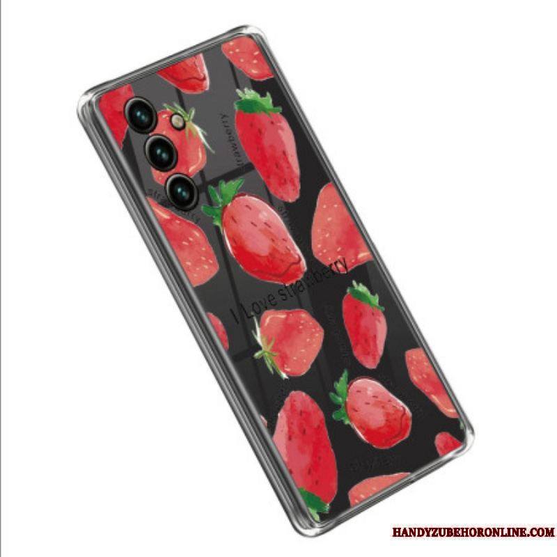 Coque Samsung Galaxy A14 5G / A14 Transparente Fraises