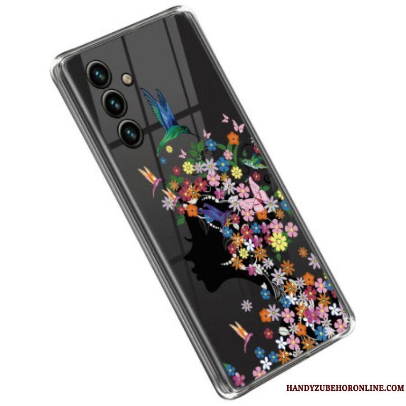 Coque Samsung Galaxy A14 5G / A14 Transparente Tête Fleurie