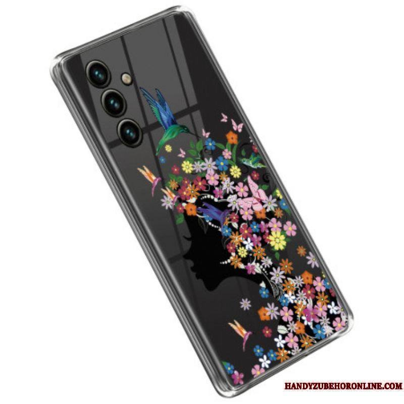 Coque Samsung Galaxy A14 5G / A14 Transparente Tête Fleurie