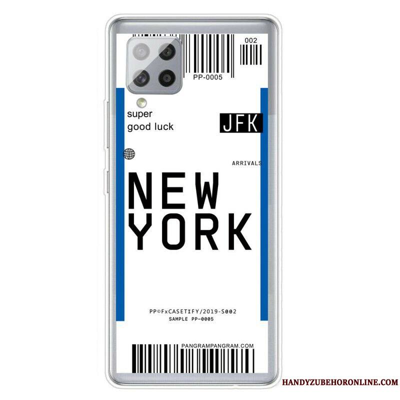 Coque Samsung Galaxy A42 5G Boarding Pass to New York