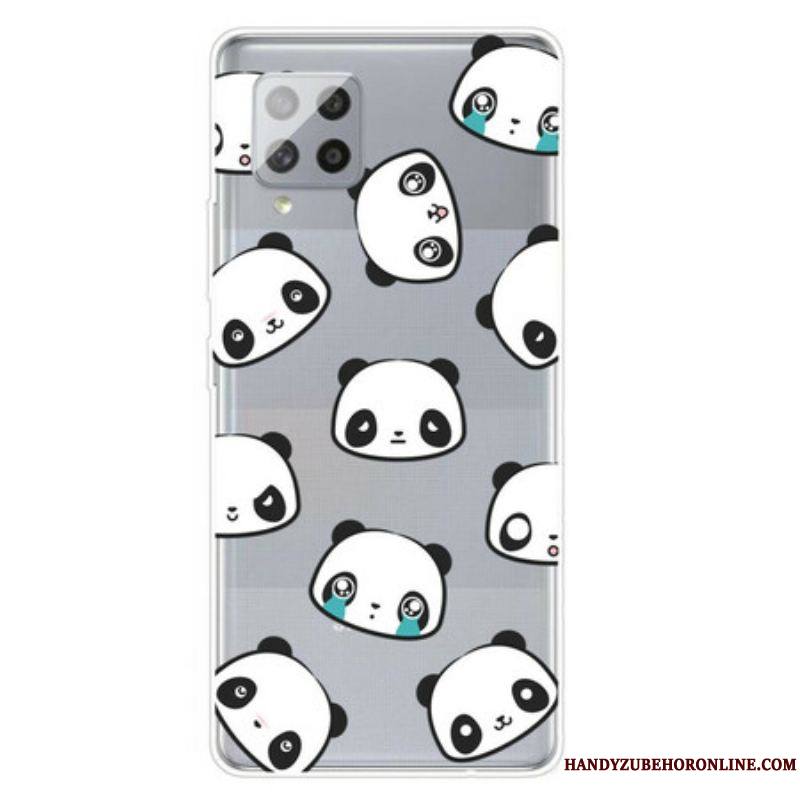 Coque Samsung Galaxy A42 5G Transparente Pandas Sentimentaux