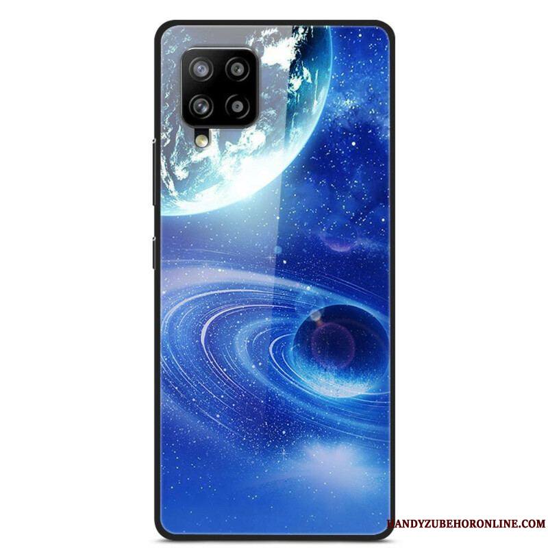 Coque Samsung Galaxy A42 5G Verre et Silicone Planètes