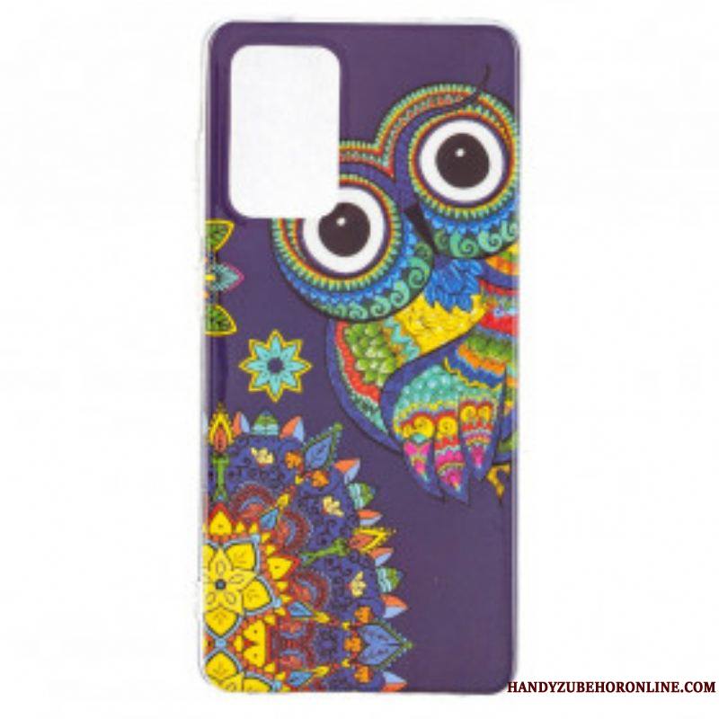 Coque Samsung Galaxy A52 4G / A52 5G / A52s 5G Hibou Mandala Fluorescente