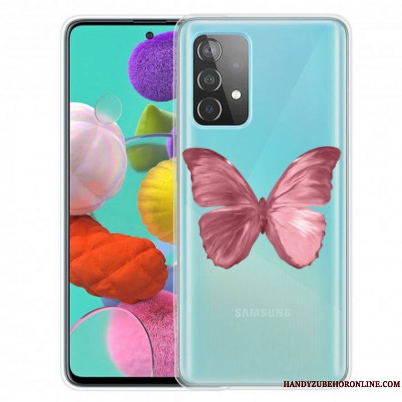 Coque Samsung Galaxy A52 4G / A52 5G / A52s 5G Papillons Sauvages