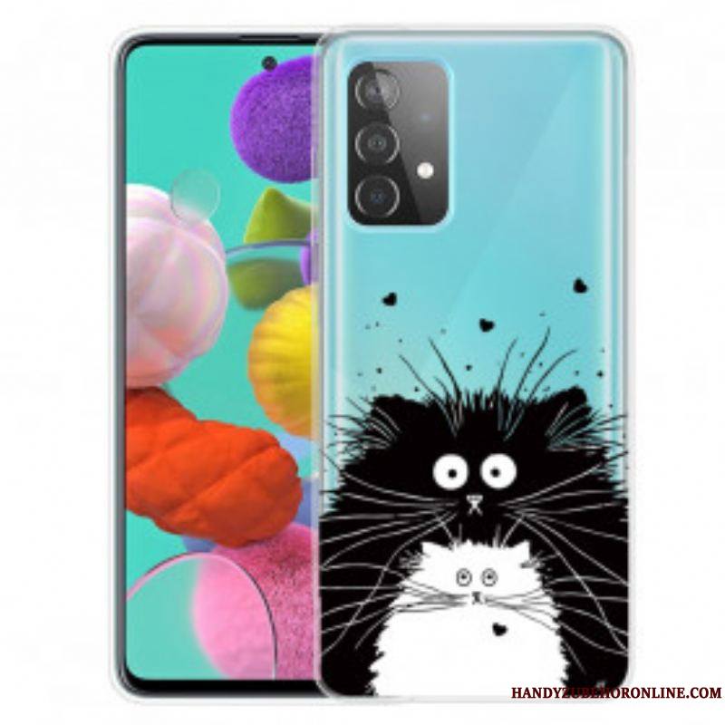 Coque Samsung Galaxy A52 4G / A52 5G / A52s 5G Regarde les Chats