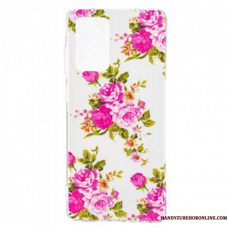 Coque Samsung Galaxy A52 4G / A52 5G / A52s 5G Série Floralies Fluorescente