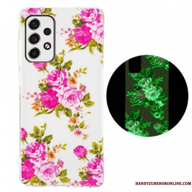 Coque Samsung Galaxy A53 5G Fleurs Liberty Fluorescente