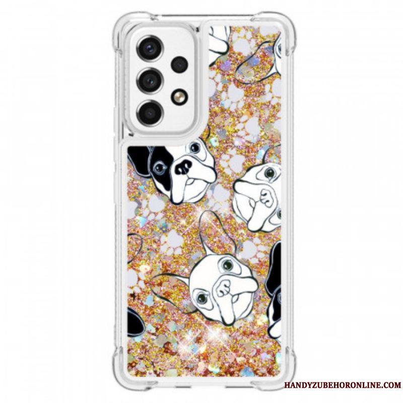 Coque Samsung Galaxy A53 5G Mr Chien Paillettes