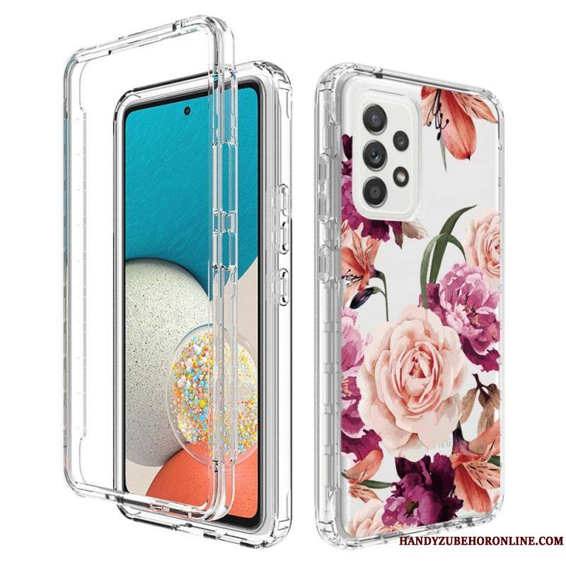 Coque Samsung Galaxy A53 5G Transparente Fleurs