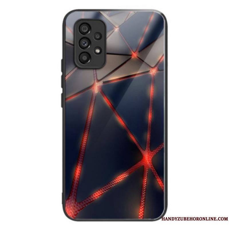 Coque Samsung Galaxy A53 5G Verre Trempé Lignes Rouges