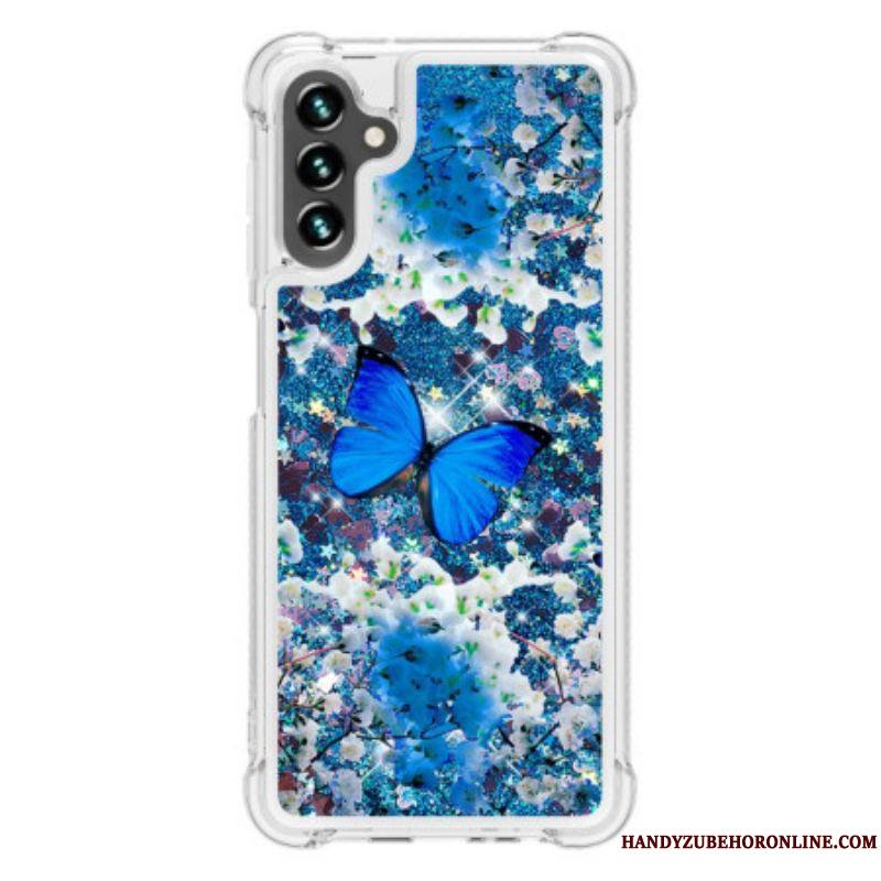 Coque Samsung Galaxy A54 5G Paillettes Papillons