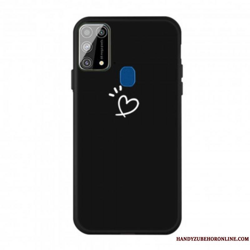 Coque Samsung Galaxy M31 Silicone Coeur Battant