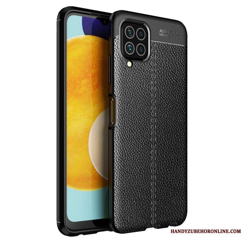 Coque Samsung Galaxy M32 Effet Cuir Litchi Double Line