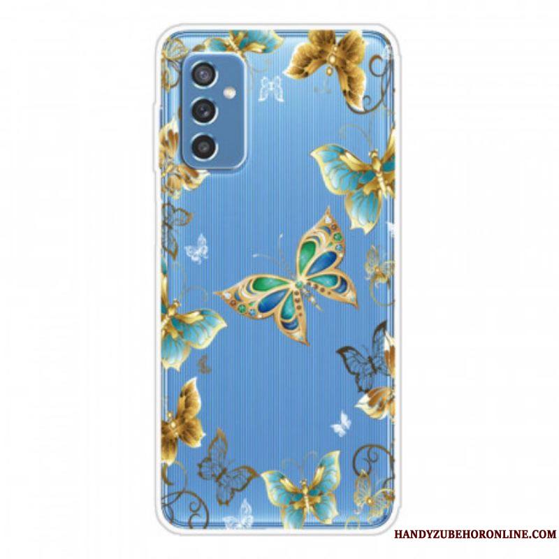 Coque Samsung Galaxy M52 5G Chaine de Papillons