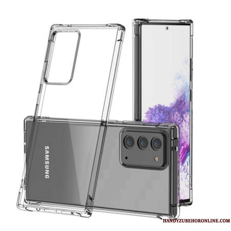 Coque Samsung Galaxy Note 20 Transparente LEEU Coussins Protecteur