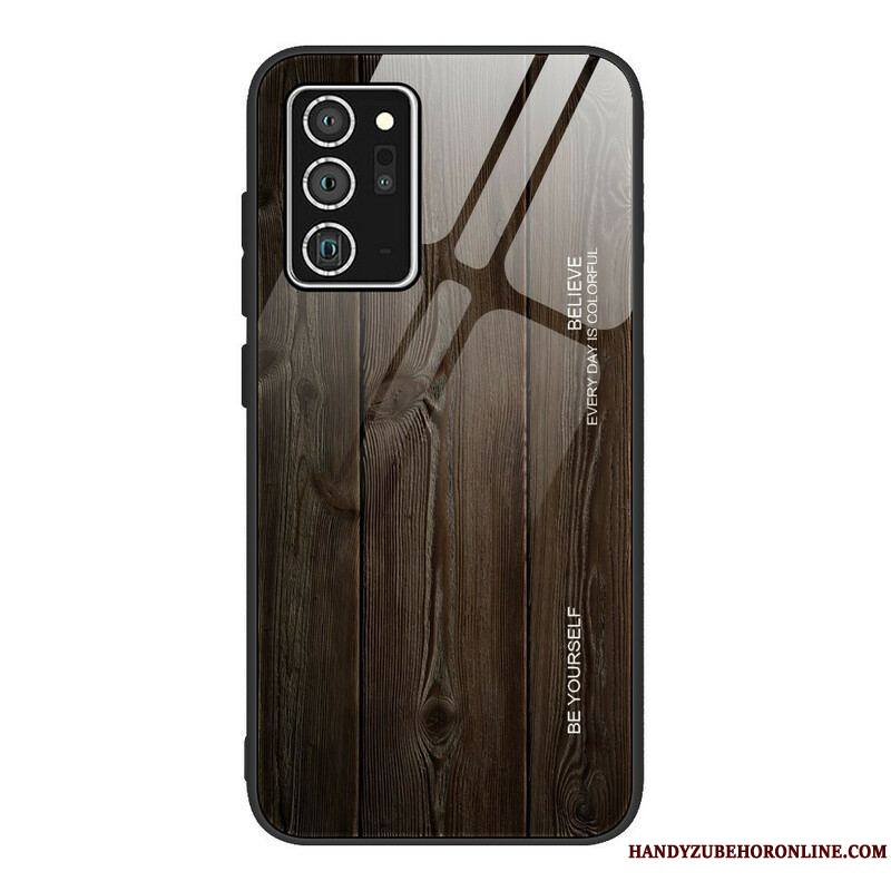 Coque Samsung Galaxy Note 20 Verre Trempé Design Bois