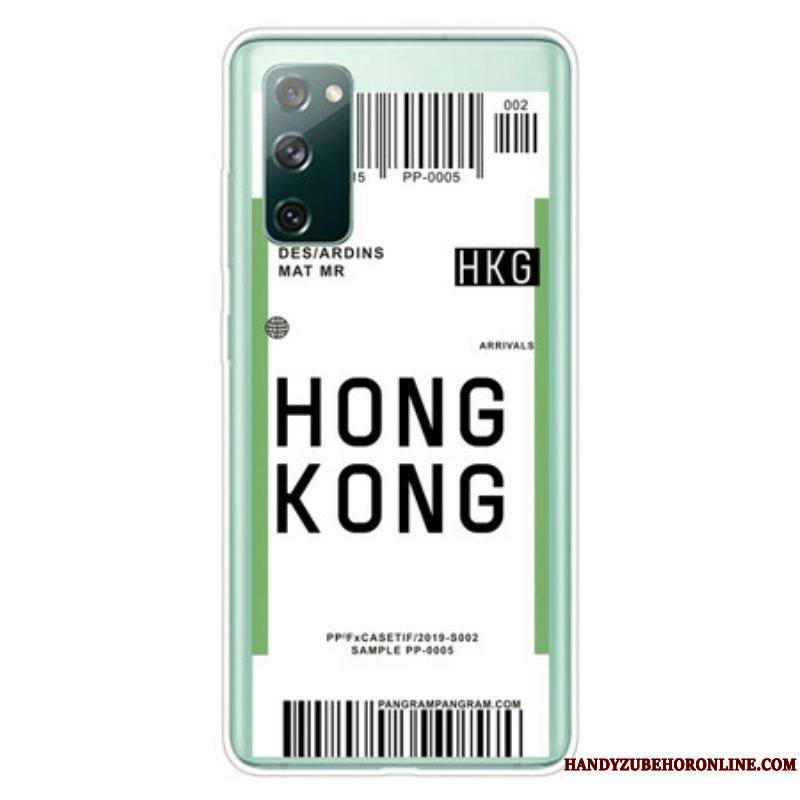 Coque Samsung Galaxy S20 FE Boarding Pass to Hong Kong