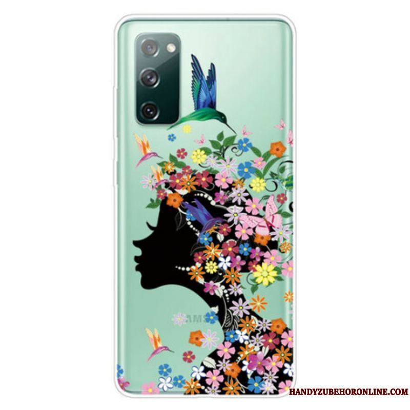 Coque Samsung Galaxy S20 FE Jolie Tête Fleurie