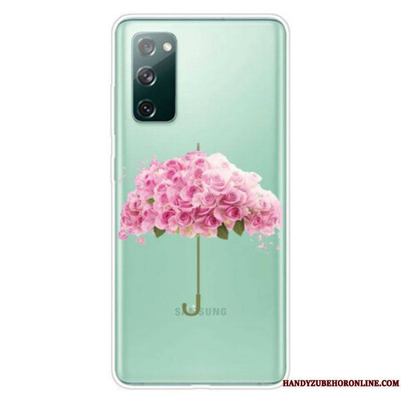 Coque Samsung Galaxy S20 FE Parapluie en Roses