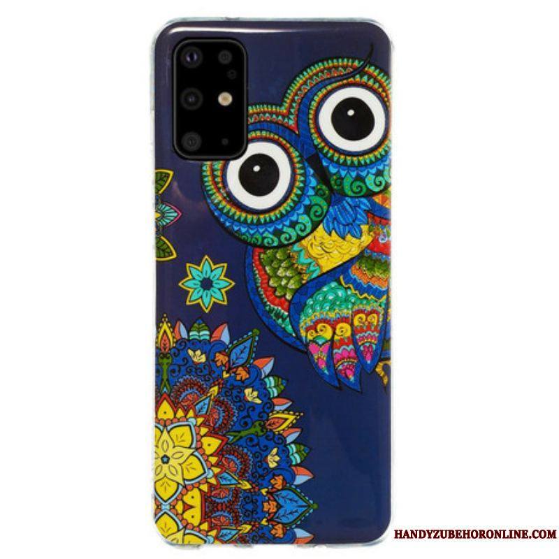 Coque Samsung Galaxy S20 Plus / S20 Plus 5G Hibou Mandala Fluorescente