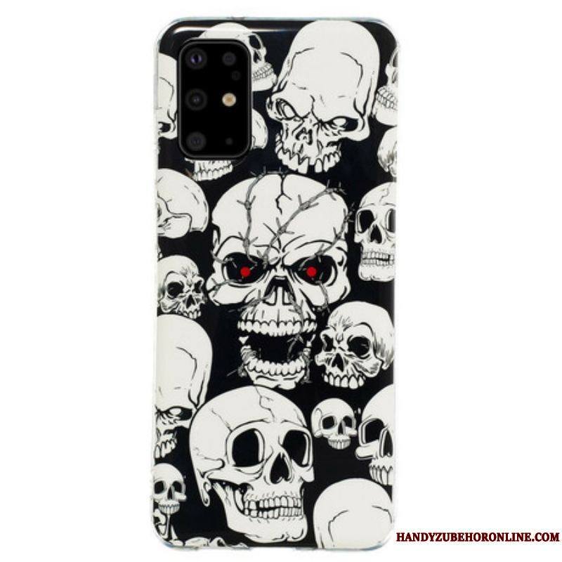 Coque Samsung Galaxy S20 Plus / S20 Plus 5G Têtes de Mort Fluorescente