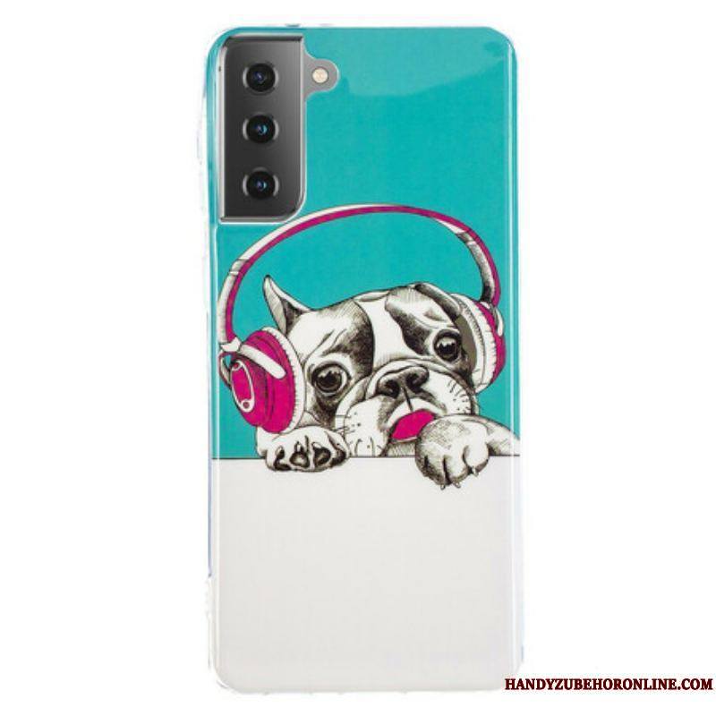 Coque Samsung Galaxy S21 5G Chien Fluorescente