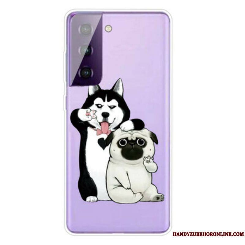 Coque Samsung Galaxy S21 5G Drôles de Chiens