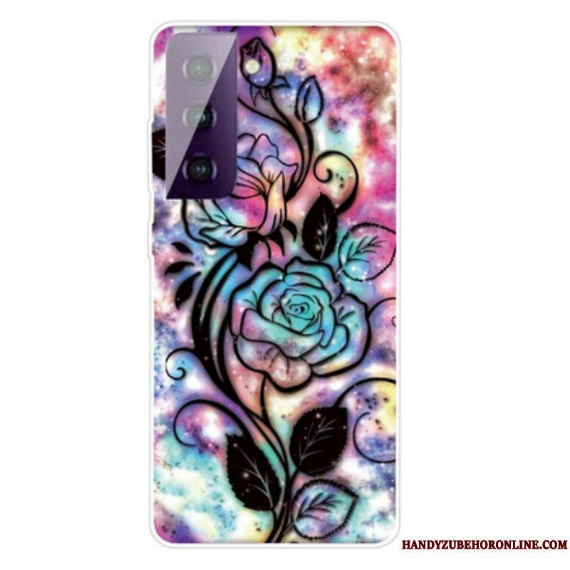 Coque Samsung Galaxy S21 5G Fleur Graphique