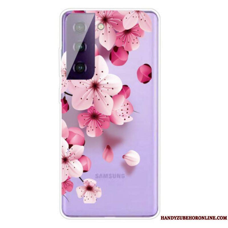 Coque Samsung Galaxy S21 5G Petites Fleurs Roses