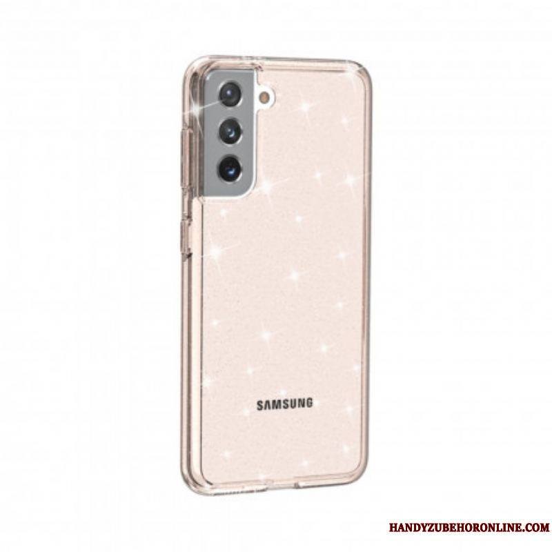 Coque Samsung Galaxy S21 5G Transparente Paillettes