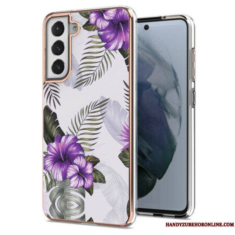 Coque Samsung Galaxy S21 FE Fleurs Violettes