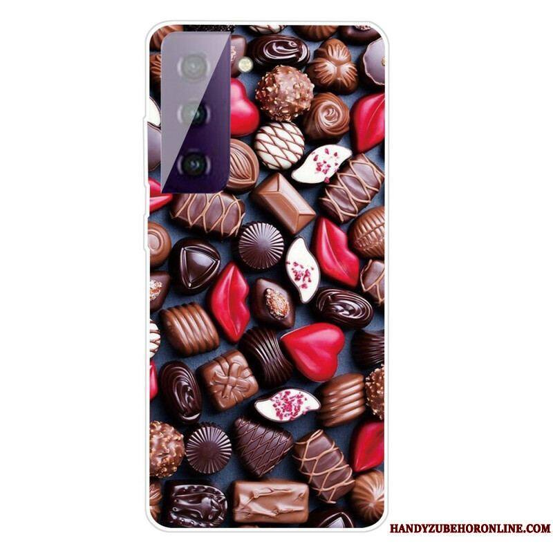 Coque Samsung Galaxy S21 FE Flexible Chocolat