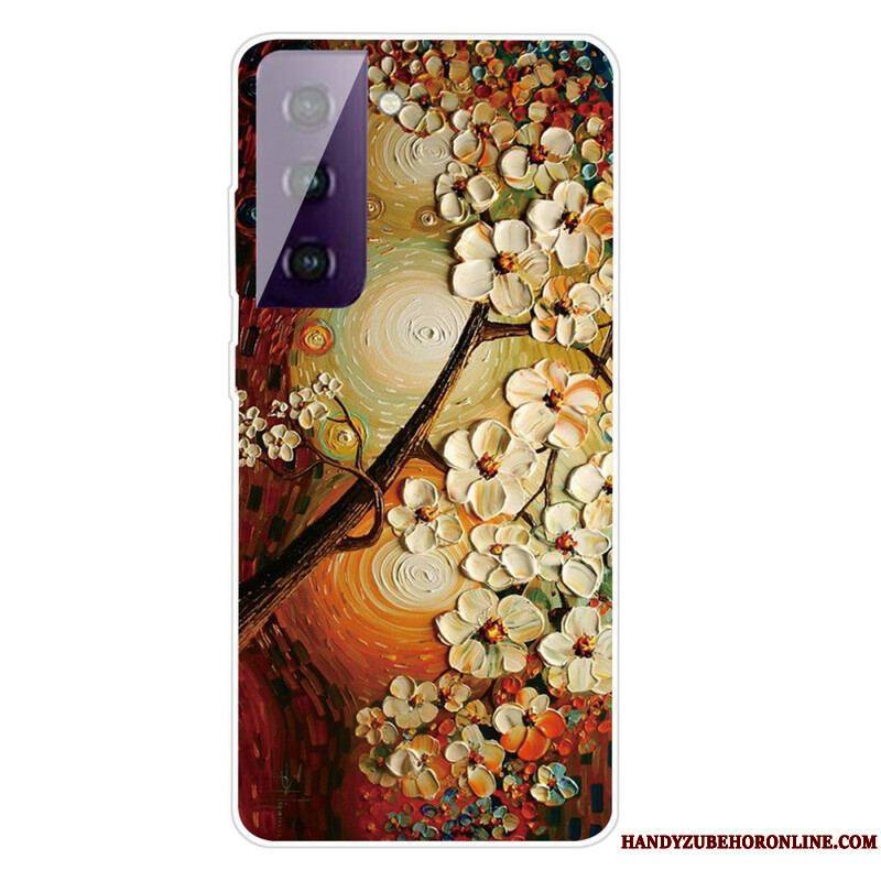 Coque Samsung Galaxy S21 FE Flexible Fleurs