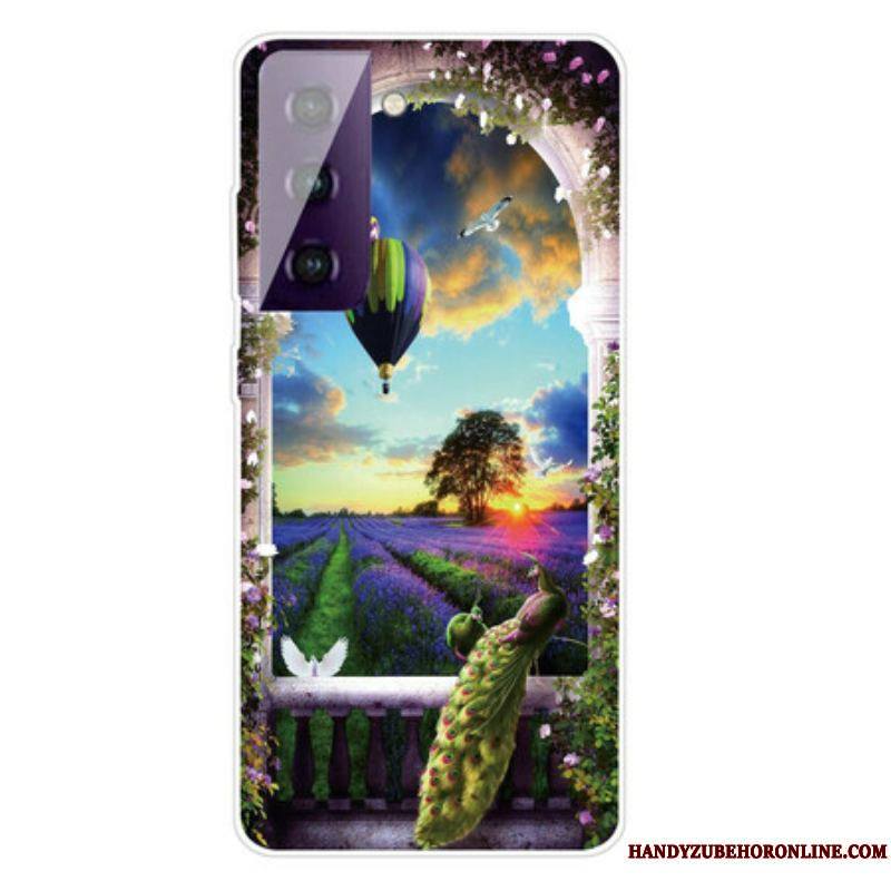 Coque Samsung Galaxy S21 FE Flexible Montgolfière