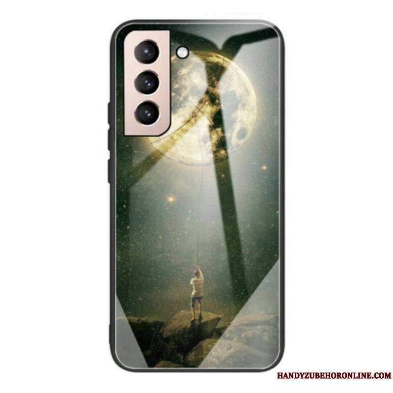 Coque Samsung Galaxy S21 FE Verre Trempé Homme à la Lune