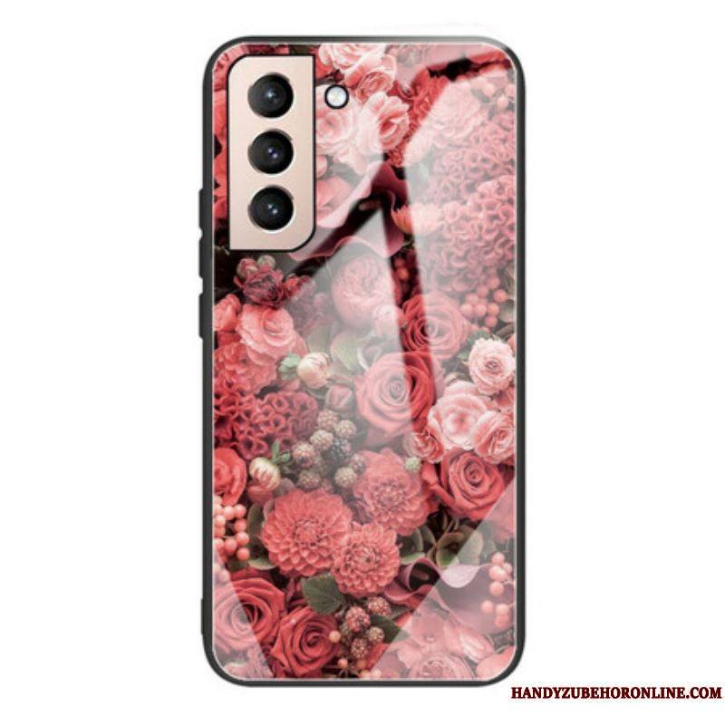 Coque Samsung Galaxy S21 FE Verre trempé Fleurs Roses