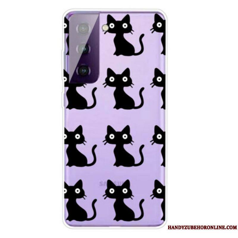 Coque Samsung Galaxy S21 Plus 5G Multiples Chats Noirs