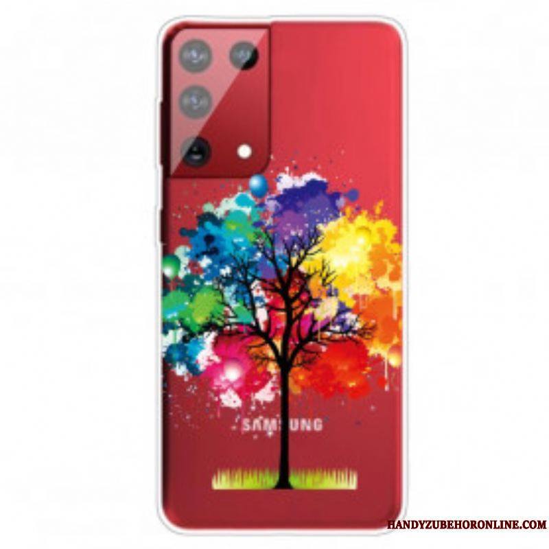 Coque Samsung Galaxy S21 Ultra 5G Arbre Aquarelle