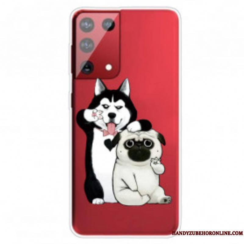 Coque Samsung Galaxy S21 Ultra 5G Drôles de Chiens