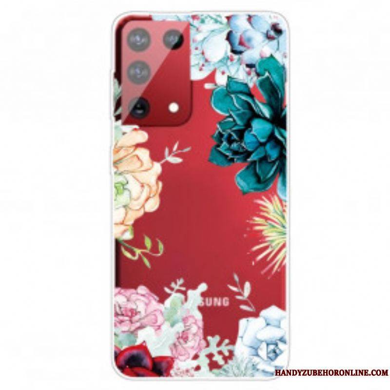 Coque Samsung Galaxy S21 Ultra 5G Fleurs Aquarelle