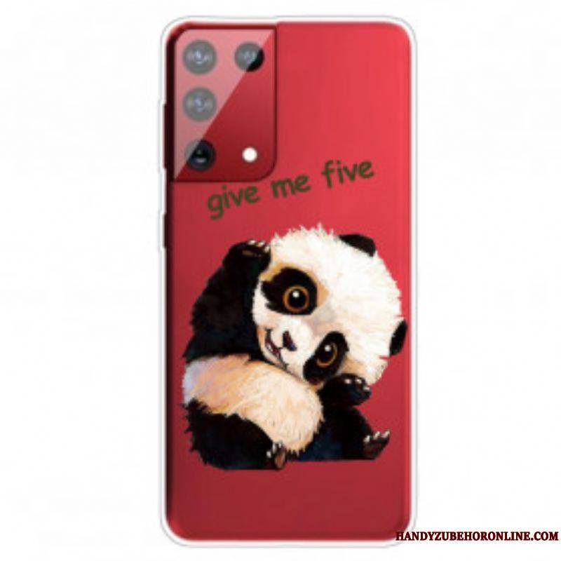 Coque Samsung Galaxy S21 Ultra 5G Panda Give Me Five